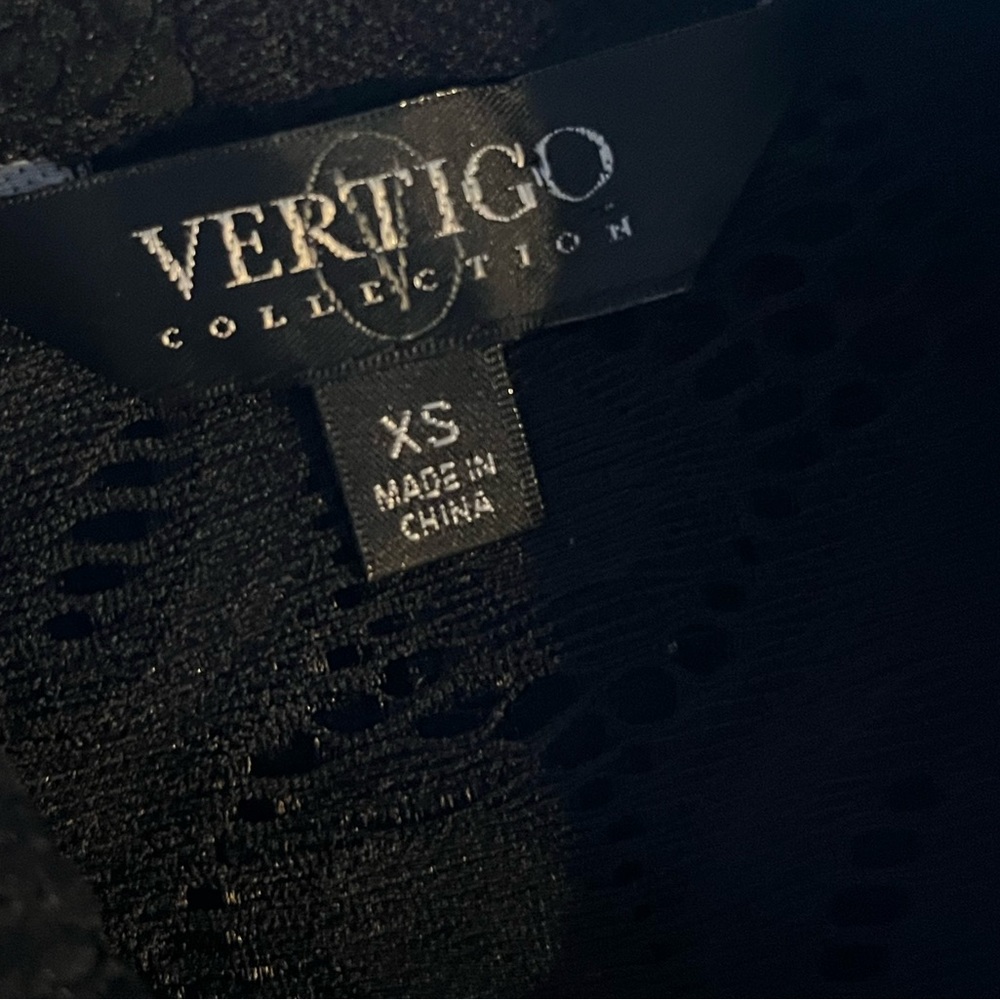 VERTIGO Collared Black Zip‐Up Lace Jacket Size‎ XS - Picture 8 of 10